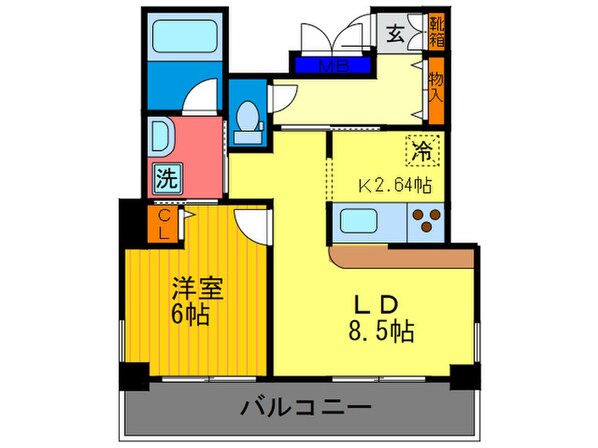 プレサンス京都二条城前(５０２)の物件間取画像